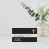 聖十字信仰キリスト教礼拝教会聖職者 名刺 (スタンド正面)