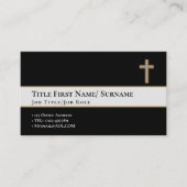 聖十字信仰キリスト教礼拝教会聖職者 名刺 (正面)