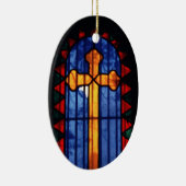 聖十字型ステンドグラスPere Lachaise, Paris セラミックオーナメント (右)