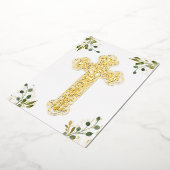 聖十字宗教カード 箔招待状 (回転した状態)