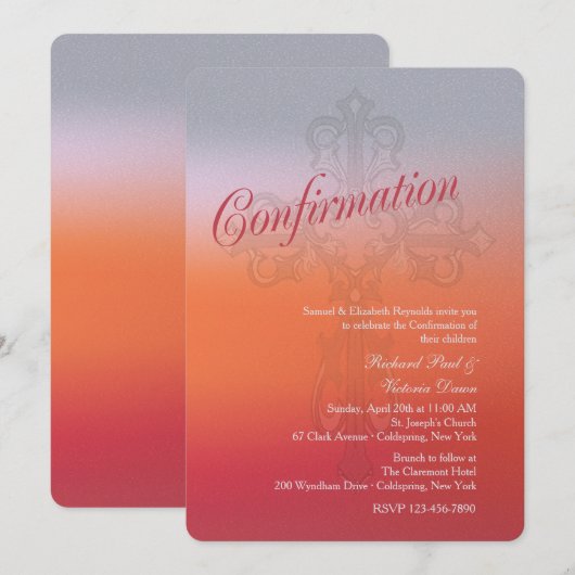 聖十字宗教招待状 招待状 (正面/裏面)