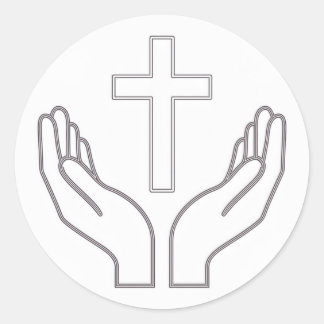 聖十字架と祈りの言葉 ラウンドシール