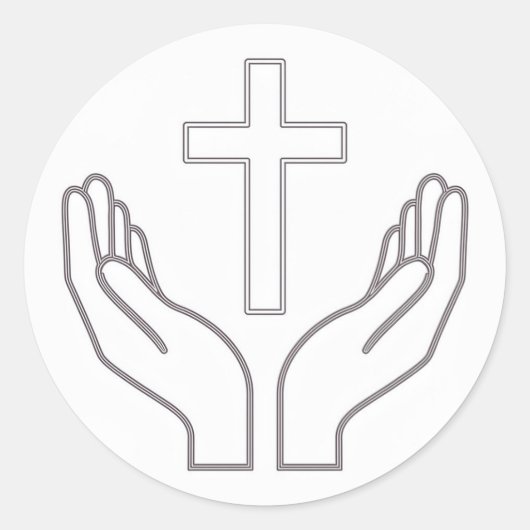 聖十字架と祈りの言葉 ラウンドシール (正面)