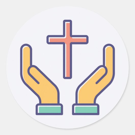 聖十字架と祈りの言葉 ラウンドシール (正面)