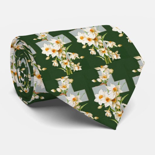 聖十字架と花 ネクタイ (ロール)