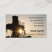 聖十字架と黄金色の夕日 名刺 (裏面)