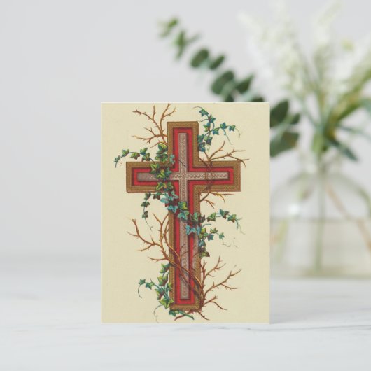 聖十字架のキリスト教はがき ポストカード (スタンド正面)