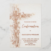 聖十字架の確認 箔招待状 (正面)