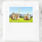 聖十字架高 長方形シール (バッグ)