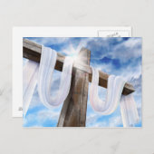 聖十字架 – 白い服 ポストカード (正面/裏面)