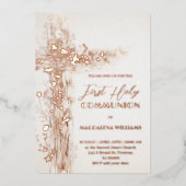 聖十字第一聖餐式 箔招待状 (正面)