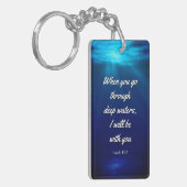 聖句あなたが深いの水を通過するとき キーホルダー (正面左)