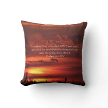 聖句と美しいオレンジ色のサンライズアート