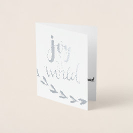 聖句クリスマスと世界への喜び 箔カード