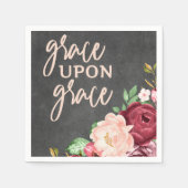 聖句グレース・オン・グレース・スクエア スタンダードカクテルナプキン (正面)