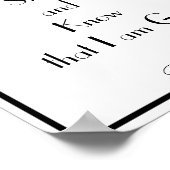 聖句引用文詩篇46:10白黒の壁 ポスター (角)