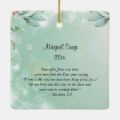 聖句来の聖降誕祭に彼を崇拝しよう セラミックオーナメント (裏面)