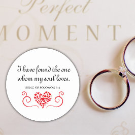聖句✝️私の魂が愛しているものを見つけた ラウンドシール