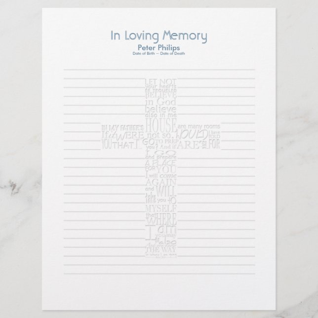 聖句John14葬儀本フィラーページ – 8 (正面)