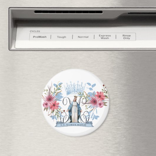 聖名マリア宗教ヴァージン母フローラ マグネット (インサイチュ (食洗機))