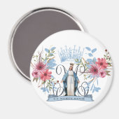 聖名マリア宗教ヴァージン母フローラ マグネット (正面/裏面)