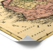 聖地と十二部族の古地図（1759年） ポスター (角)