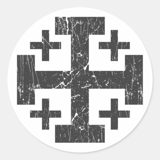 聖地のグランジ十字架 ラウンドシール (正面)