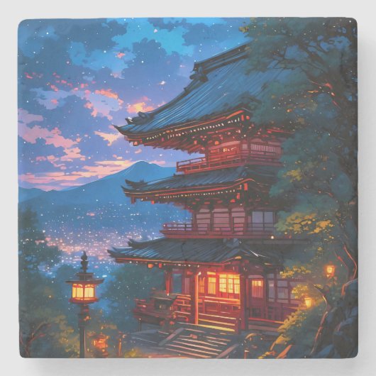 聖地の夜 ストーンコースター (正面)