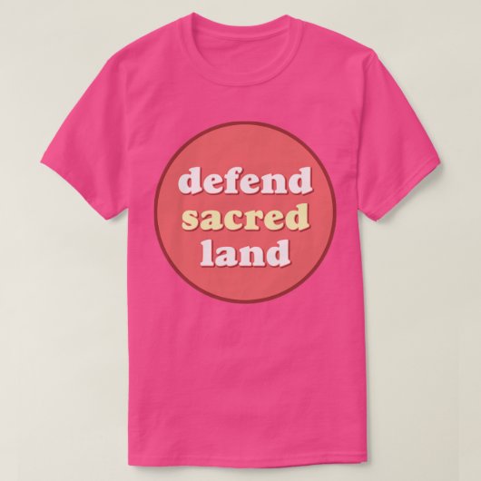 聖地先住民先住民族を守る Tシャツ (デザイン正面)