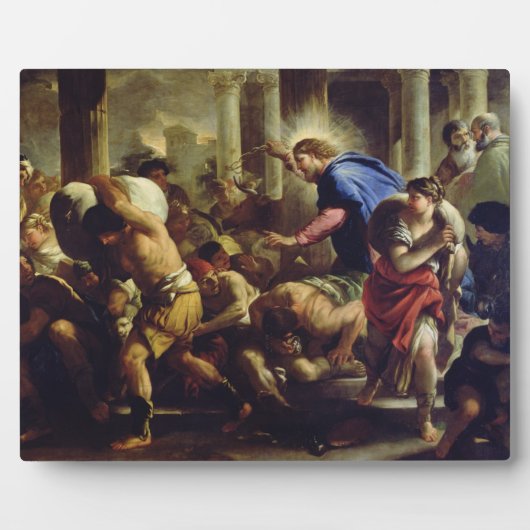 聖堂から商人たちを導くキリスト フォトプラーク (正面)