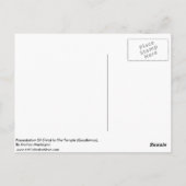 聖堂でのキリストの表象（聖降誕祭） ポストカード (裏面)