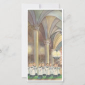 聖堂のヴィンテージクリスマス聖歌隊ボーイズ シーズンカード (正面)