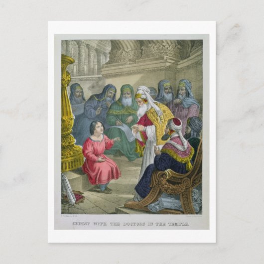 聖堂の中に医師がいるキリスト ポストカード (正面)