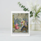 聖堂の中に医師がいるキリスト ポストカード (スタンド正面)