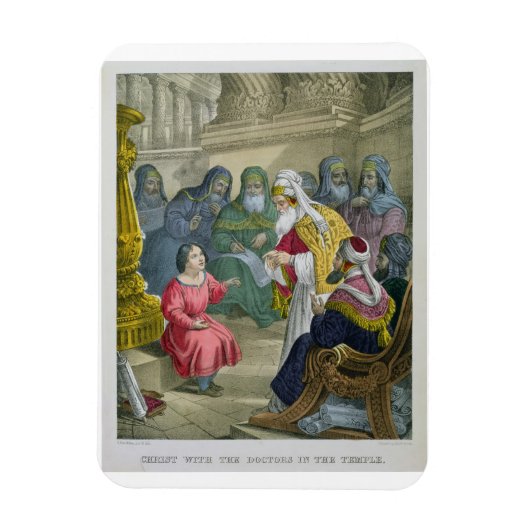 聖堂の中に医師がいるキリスト マグネット (縦)