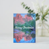 聖堂の岩の反射、聖降誕祭お目出とう ポストカード (スタンド正面)