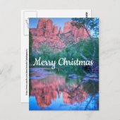 聖堂の岩の反射、聖降誕祭お目出とう ポストカード (正面/裏面)