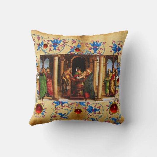 聖堂へのイエスのフローラ クッション (裏面)