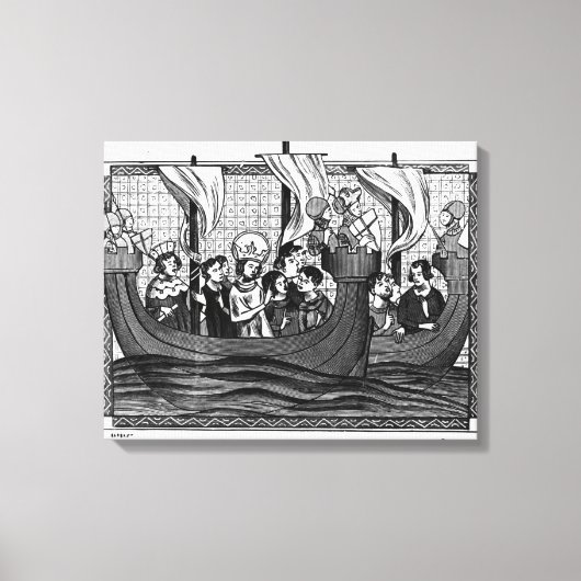 聖堂へのセントルイスの出発 キャンバスプリント (正面)