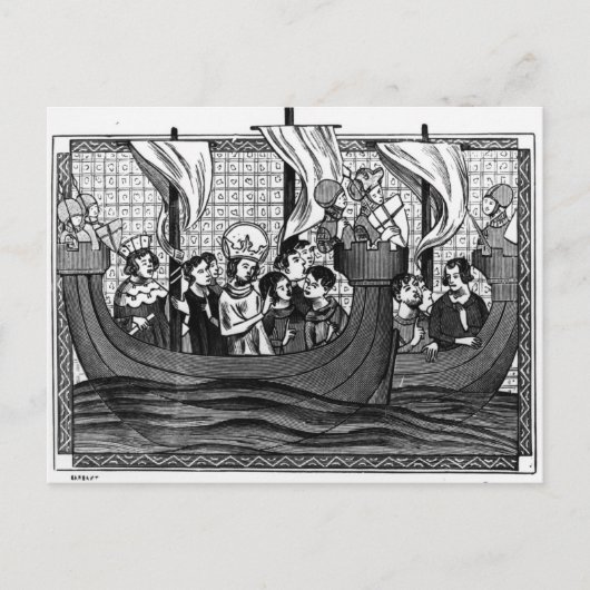 聖堂へのセントルイスの出発 ポストカード (正面)