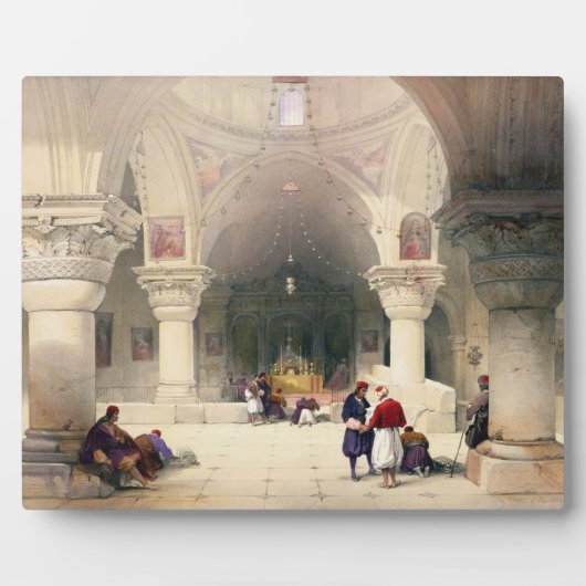 聖墳墓の地下聖堂，エルサレム，プレート20 f フォトプラーク (正面)