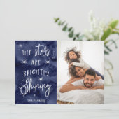 聖夜に星とあなたの写真 | クリスマスカード (スタンド正面)