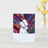 聖夜のクリスマスウェスティパピー カード (黄色い花)