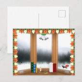 聖夜のクリスマスポストカード ポストカード (正面/裏面)