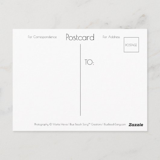 聖夜のクリスマス |ブルービーチソング™はがき ポストカード (裏面)