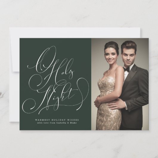 聖夜の写真ホリデーカード シーズンカード (正面)