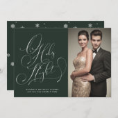 聖夜の写真ホリデーカード シーズンカード (正面/裏面)