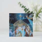 聖夜の調和:平穏なキリストの降誕図 シーズンカード (スタンド正面)