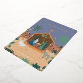 聖夜の降誕祭クリスマス 箔シーズンカード (回転した状態)