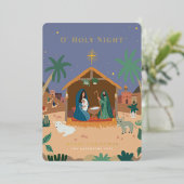 聖夜の降誕祭 クリスマス 箔シーズンカード (立ち正面)